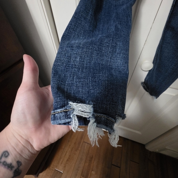 Bke Billie Slim Fit High Rise Distressed Jeans Size 25x27 - Picture 3 of 12